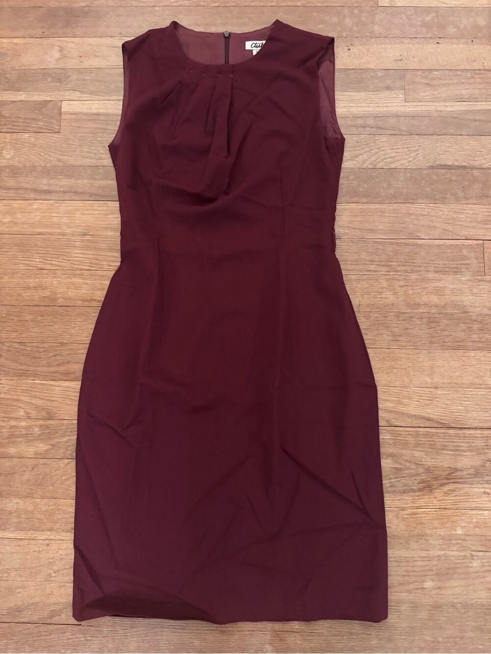 Beymen Club Women's Maroon Knee Length Wool Sheath Dress - Size 36 (US 4)
 b18